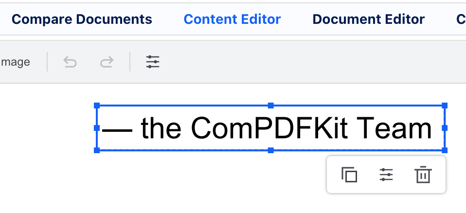 Content editor popup