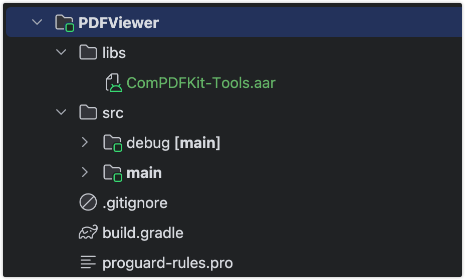 AAR placed in app/libs directory