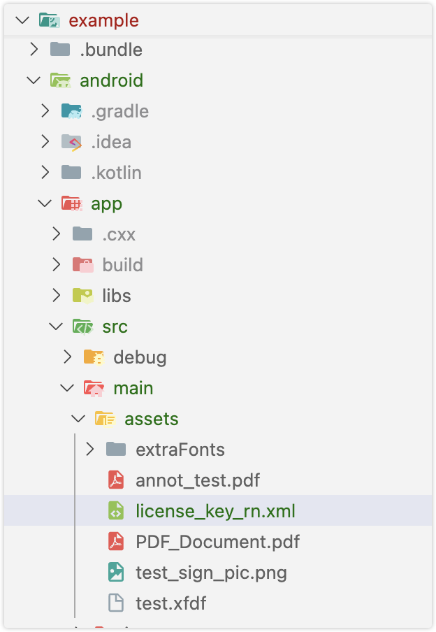 react native 在android应用许可证
