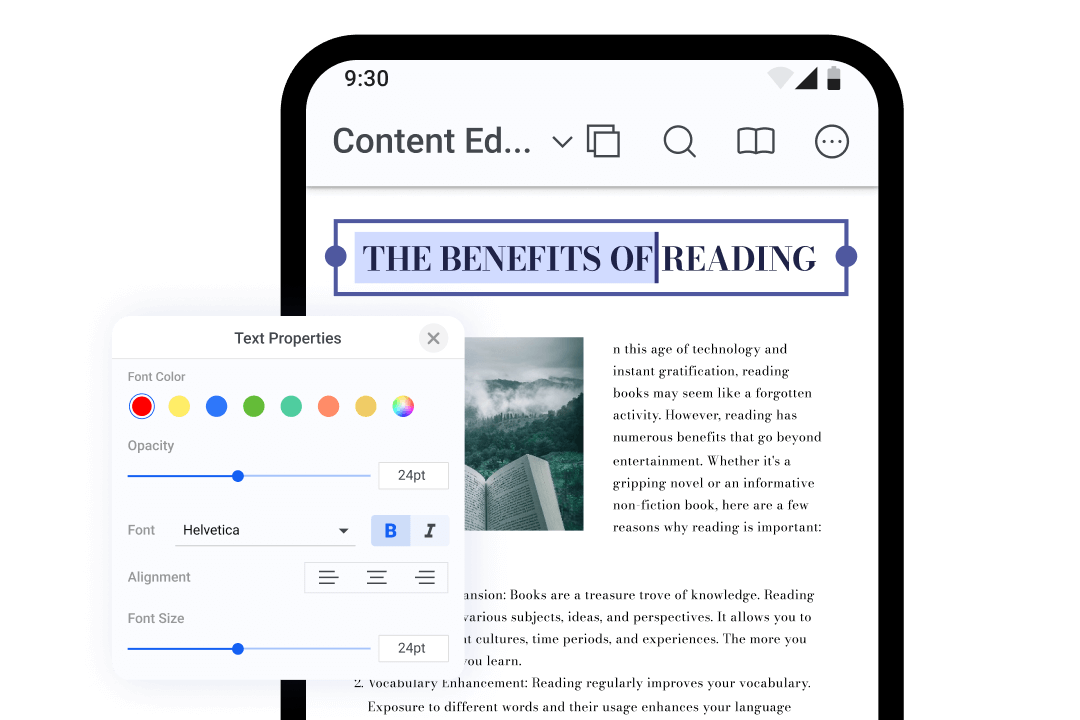 Android Content Editor PDF SDK