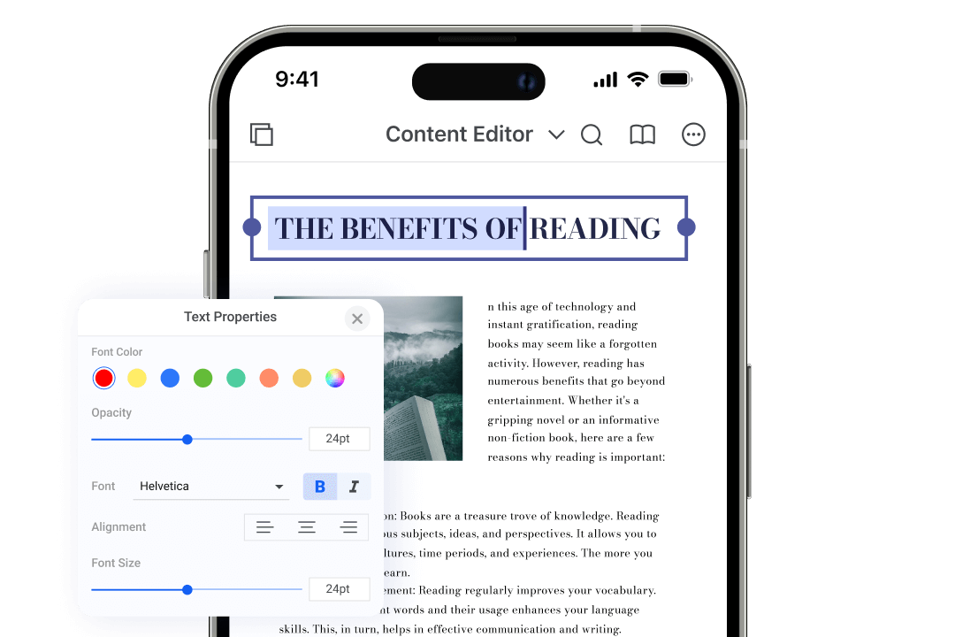 PDF Content Editor Library